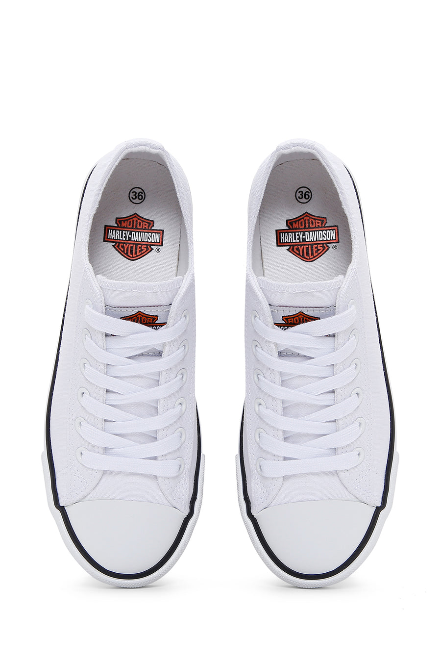 Harley Davidson Kadın Beyaz Ontario Kumaş Sneaker