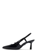 Women's Black Open Back Thin Heeled Shoes | Derimod