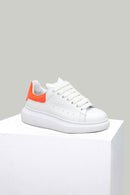 White-Pomegranate Flower Women's Leather Sneaker | Derimod