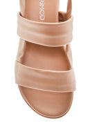 Women's Beige Leather Sandals | Derimod