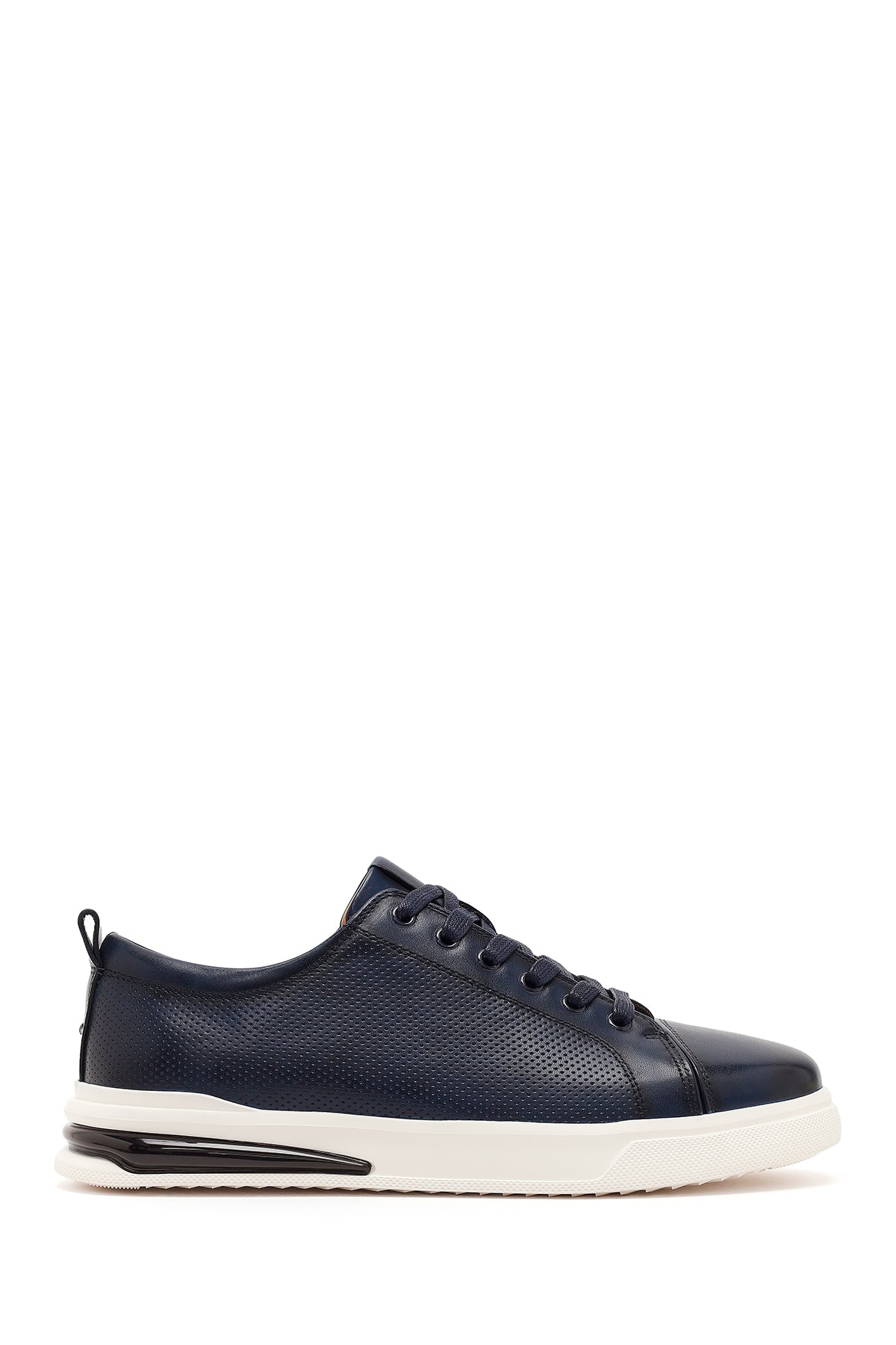 Erkek Lacivert Bağcıklı Deri Sneaker 26SFD692518 | Derimod