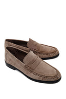 Erkek Gri Süet Deri Casual Loafer | Derimod