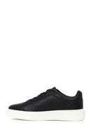 Male Black Lace-Up Leather Sneaker | Derimod