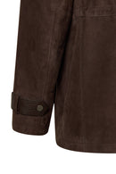 Torres Male Brown Mandarin Collar Suede Coat | Derimod