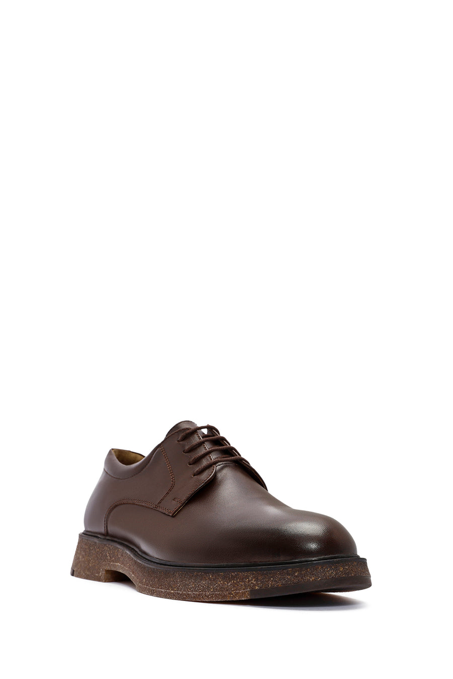 Men's Brown Lace-up Leather Casual Shoes