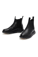 Men's Black Leather Casual Chelsea Boots | Derimod
