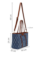 Woman Blue Jean Fabric Long-Strap Shoulder Bag | Derimod