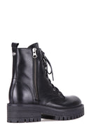 Zippered Women's Leather Boots | Derimod