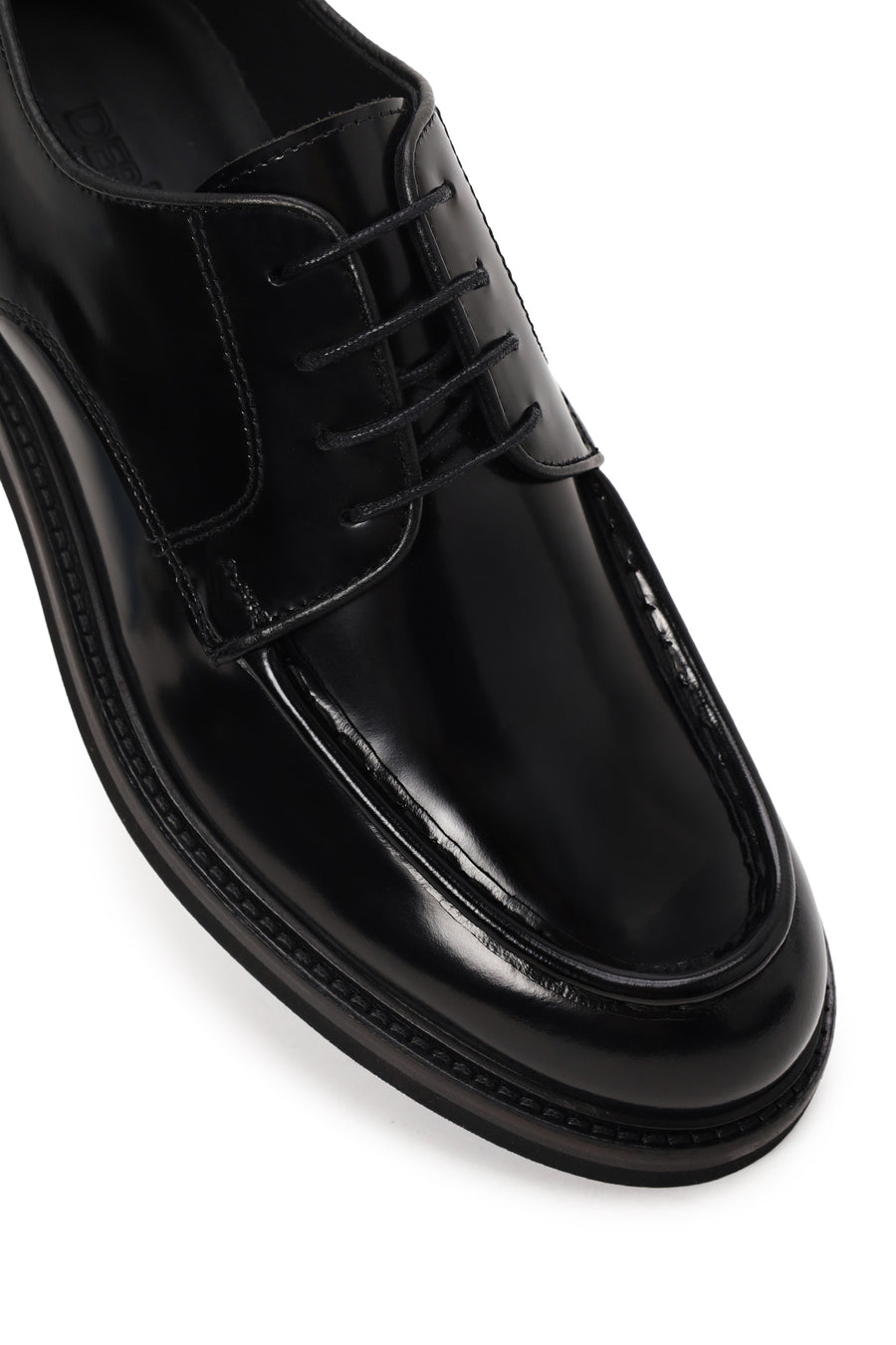 Male Black Lace-Up Leather Casual Shoes