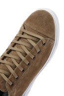 Men's Mink Lace-Up Suede Leather Sneaker | Derimod