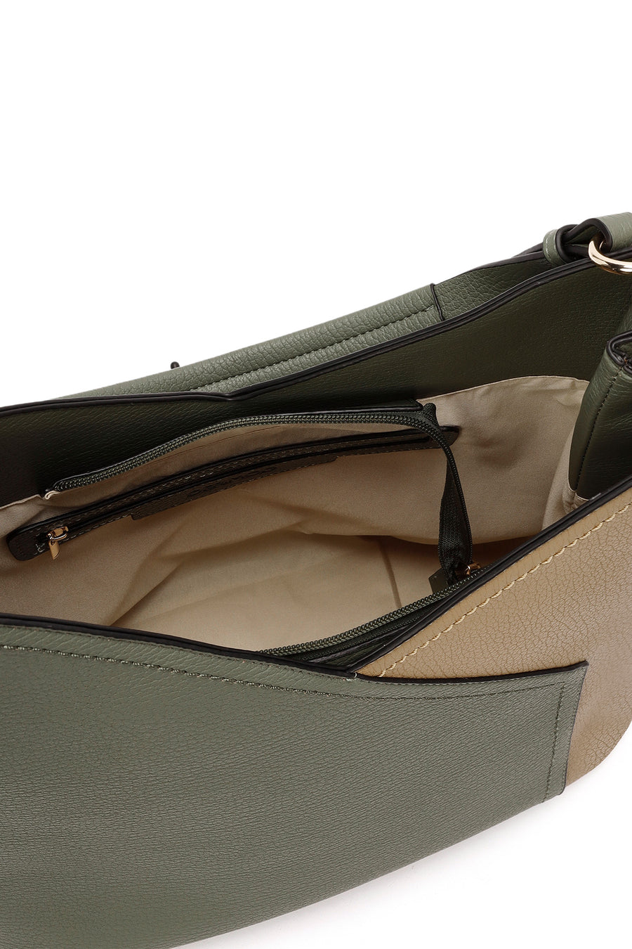 Women's Green Short and Long Strap Shoulder Bag