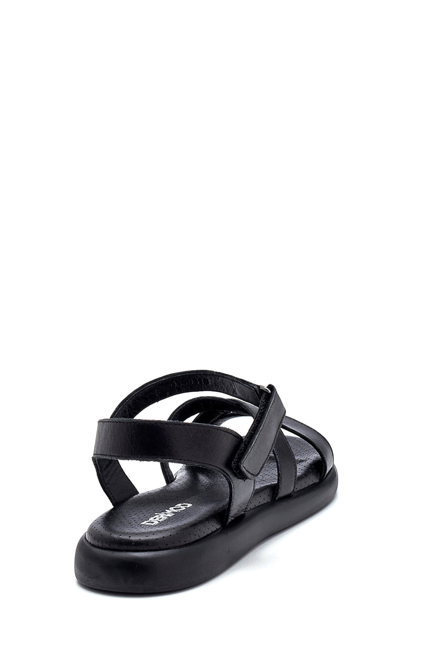 Women's Black Leather Sandals