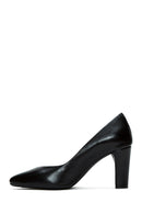 Derimod Gritti Woman Black Thick-Heeled Patent Leather Leather Shoes | Derimod