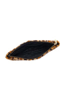 Woman Leopard Chain-Strap Plush Clutch Bag | Derimod