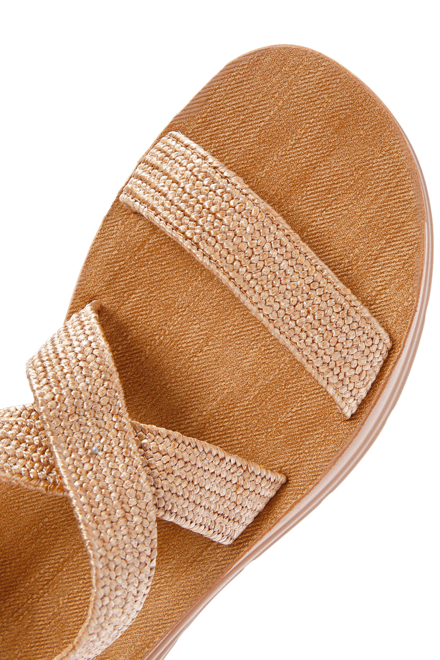 Kadın Bej Hasır Comfort Sandalet