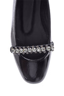 Women's Patent Leather Stone Ballet Ballet | Derimod