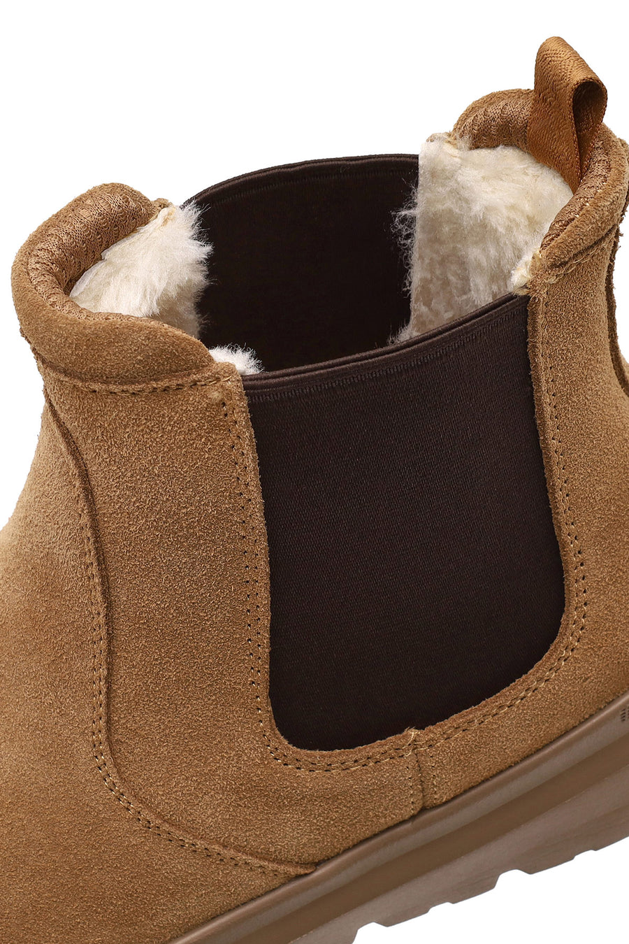 Male Camel Thick-Soled Suede Chelsea Boots