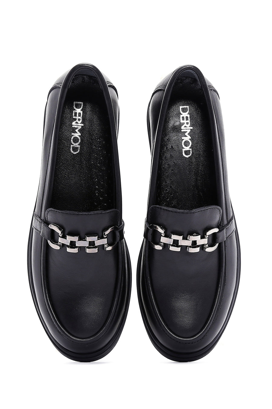 Women's Black Leather Comfort Loafer