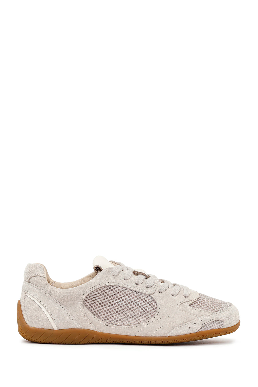 Woman Beige Lace-Up Suede Leather Sneaker 26PFD141614 | Derimod