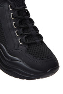 Women's Black Thick Soled Sneaker | Derimod