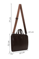 Male Brown Long Strap Leather Briefcase | Derimod