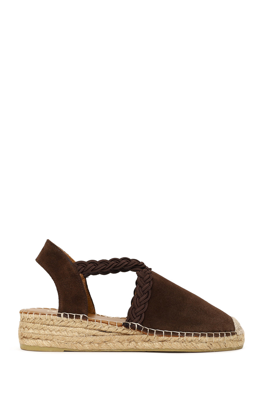 Women's Brown Suede Leather Espadrilles 26SFD206610 | Derimod