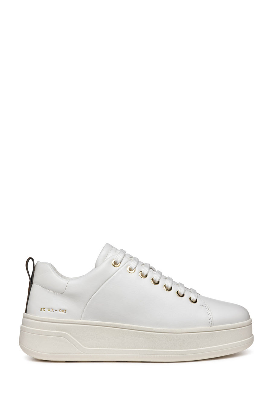 Geox Women's White Spherica Ecub-2 Lace-Up Leather Sneaker D46WVA00085C1000 | Derimod