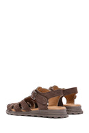 Women's Mink Ankle Strap Suede Leather Sandals | Derimod