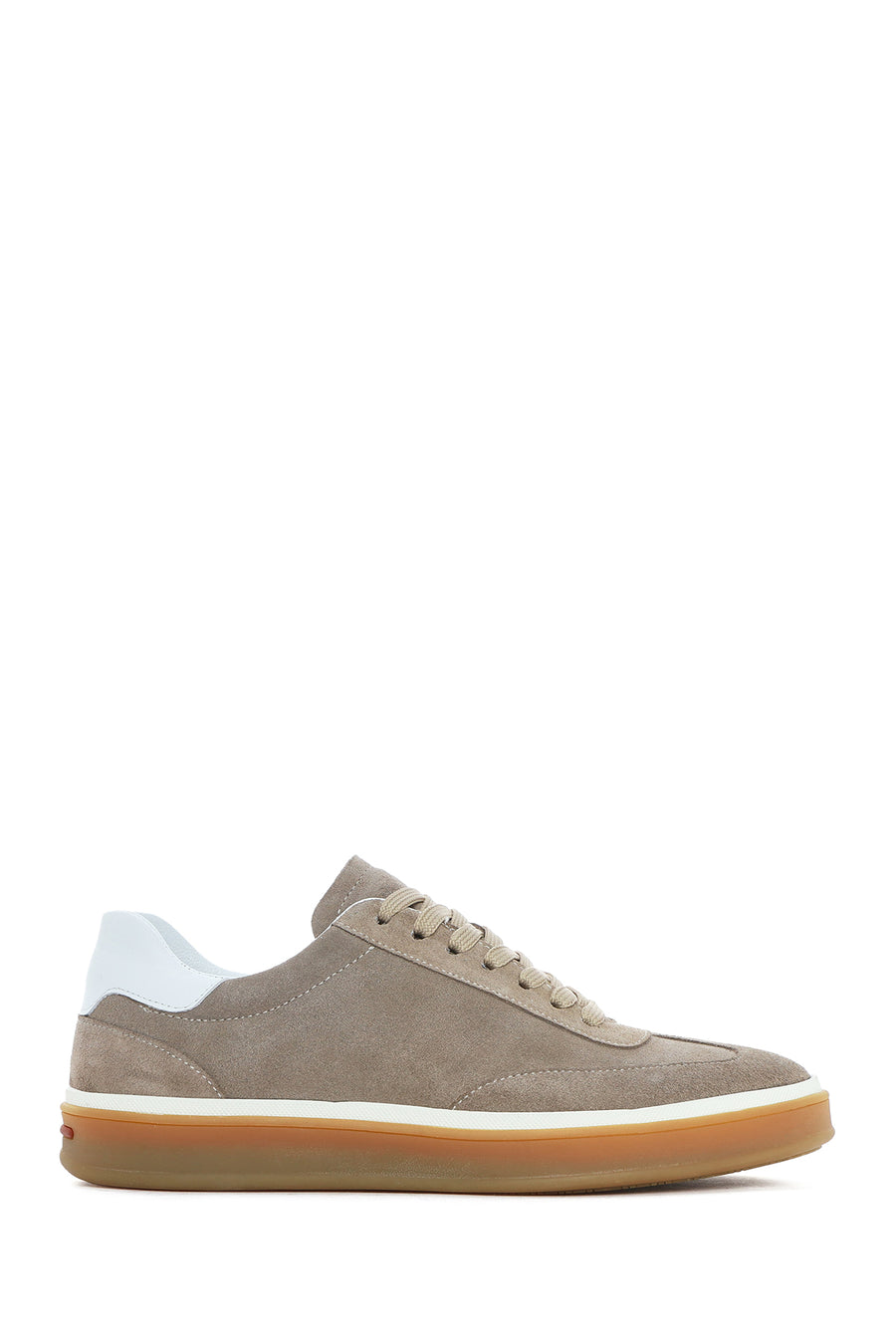 Men's Beige Lace-Up Suede Leather Sneaker 25SFD641910 | Derimod