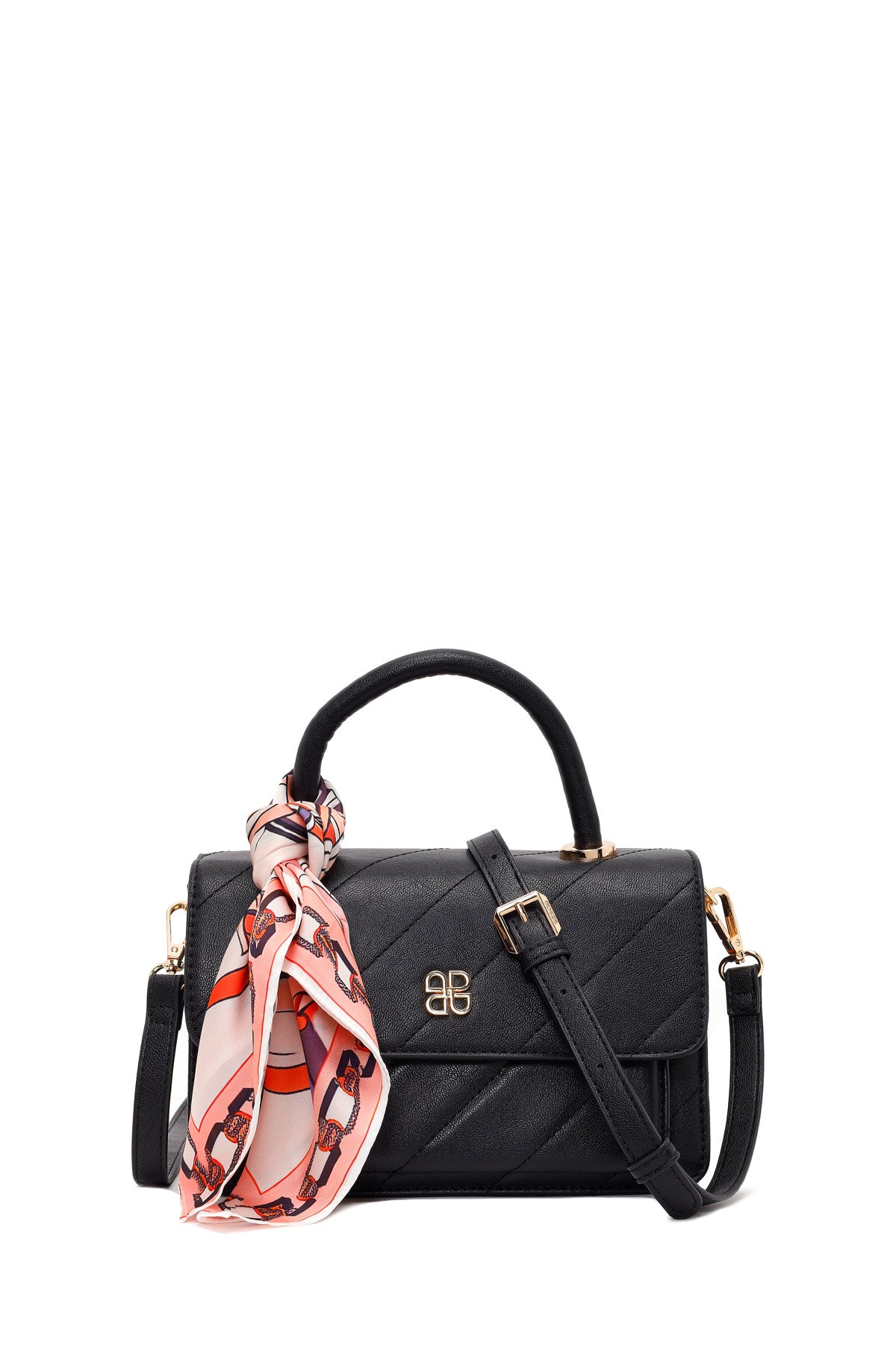 Woman Black Accessory-Detail Quilted Crossbody Bag AB24000953 | Derimod