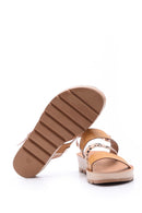 Women's Gold Leopard Detailed Sandals | Derimod