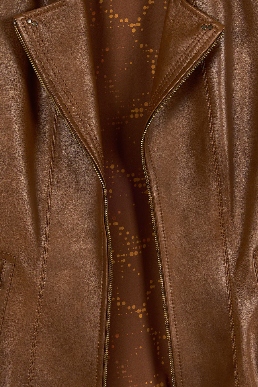 Martha Woman Camel Short Leather Jacket