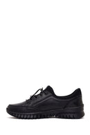 Woman Black Thick-Soled Leather Comfort Shoes | Derimod