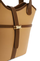 Woman Dark Beige Long Strap Classic Shoulder Bag | Derimod