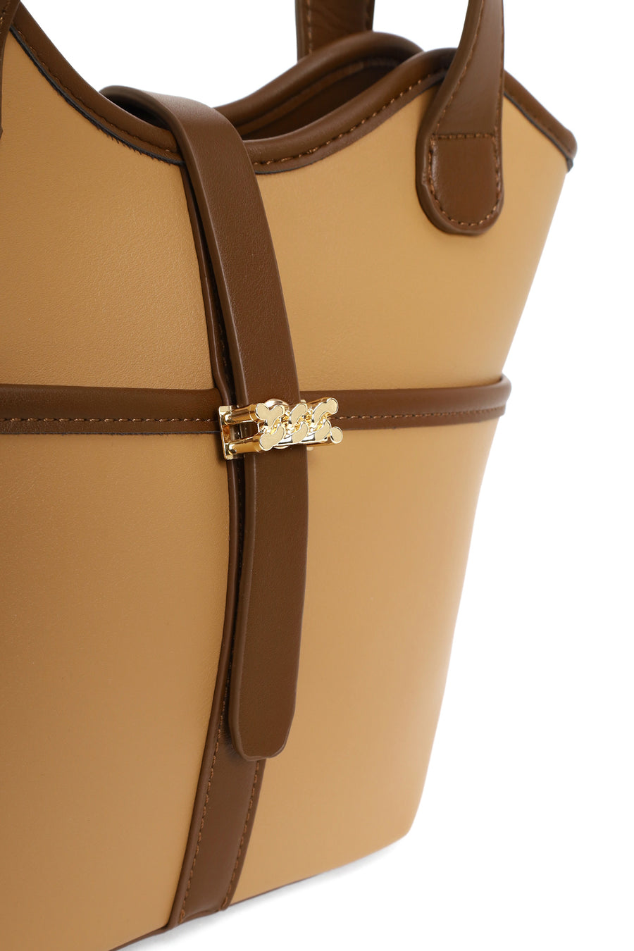 Woman Dark Beige Long Strap Classic Shoulder Bag