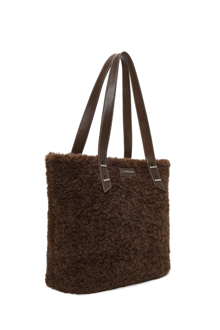Kadın Kahverengi Peluş Teddy Omuz Çantası
