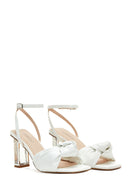 Women's White Transparent Heeled Sandals | Derimod