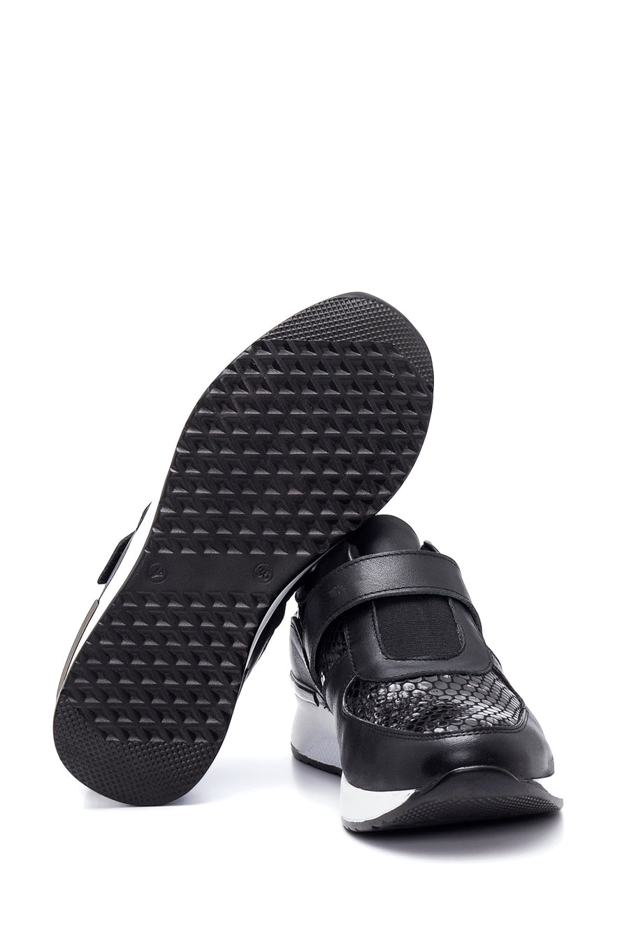 Women's Leather Snake Pattern Shoes