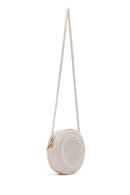 Women's White Long Strap Braided Mini Crossbody Bag | Derimod