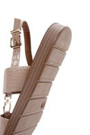 Women's Beige Flat Sandals | Derimod