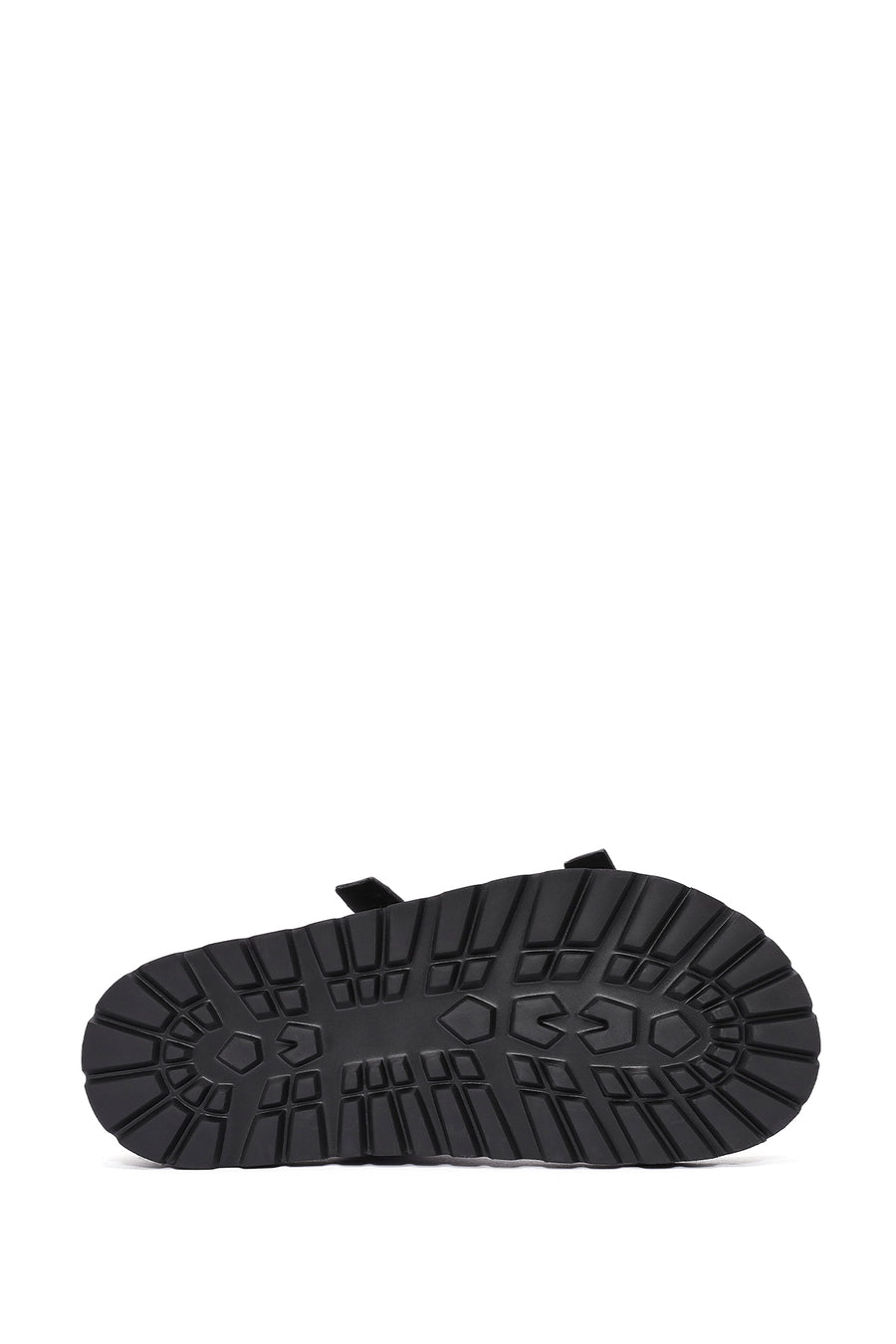 Women's Black Double Buckle Thick Soled Slippers