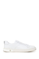 Male White Lace-Up Leather Sneaker | Derimod