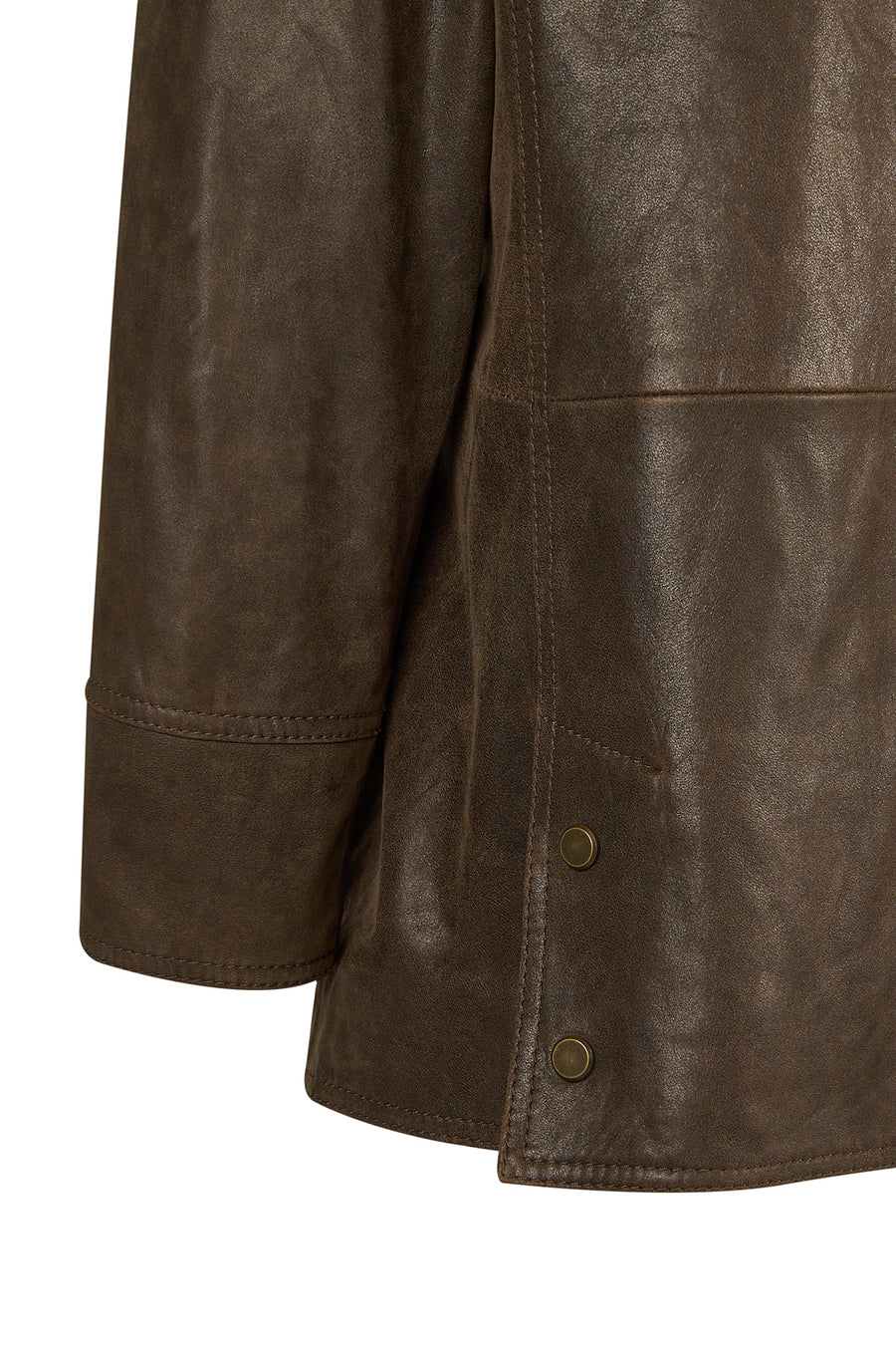Gateaway Woman Brown Leather Coat