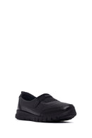 Woman Black Stone-Detail Leather Comfort Shoes | Derimod