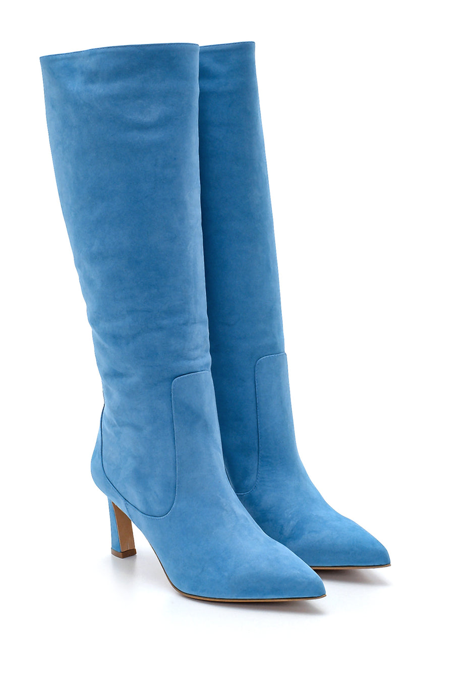 Women's Nubuck Leather Heeled Boots
