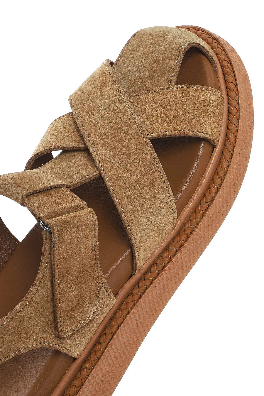 Woman Taba Süet Leather Sandalet