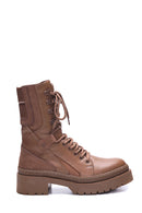 Women's Leather Thick Soled Boots | Derimod