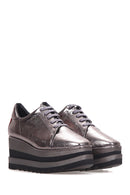 Women's Silver High-Sole Sneaker | Derimod