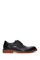 Men's Black Leather Printed Casual Shoes | Derimod