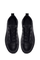 Male Black Lace-Up Leather Sneaker | Derimod